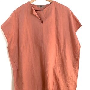 LOOK 100% Linen Blush tunic dress or top, Size M/L